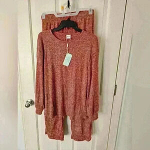 WIHOLL Womens Two Piece Outfits Lounge Sets Cozy Sweater Loungewear Size M